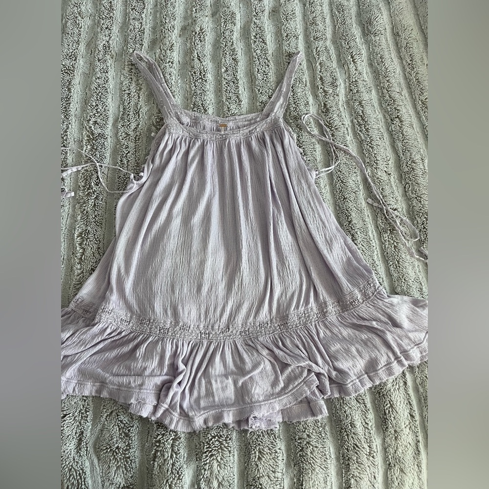 Free People sleeveless tunic dress in lavender size L